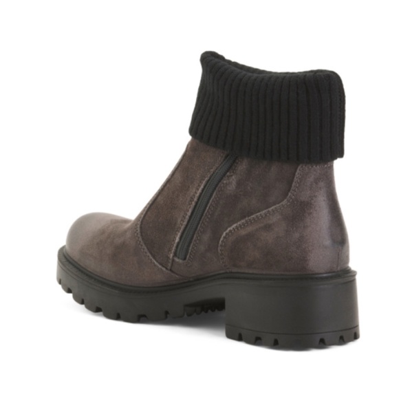 Brand New IGI&CO Made In Italy Leather Booties With Ribbed Cuff - Picture 2 of 2